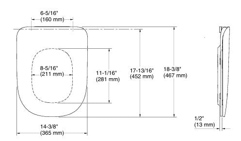 TRACE TM QUIET CLOSE ROUND PP SEAT COVER FOR 38989IN-K4 - KOHLER PREMIUM - ( CASHMERE - PREMIUM - 0x0 mm - 0inchX0inch )