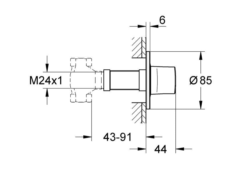 VERIS CONC. VALVE TRIM - GROHE -  ( CHROME - G5 - VERIS - 0x0 mm - 0inchX0inch )