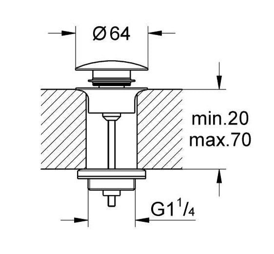 WASTE SET - GROHE - ( WARM SUNSET - G5 - GROHE - 0x0 mm - 0inchX0inch )