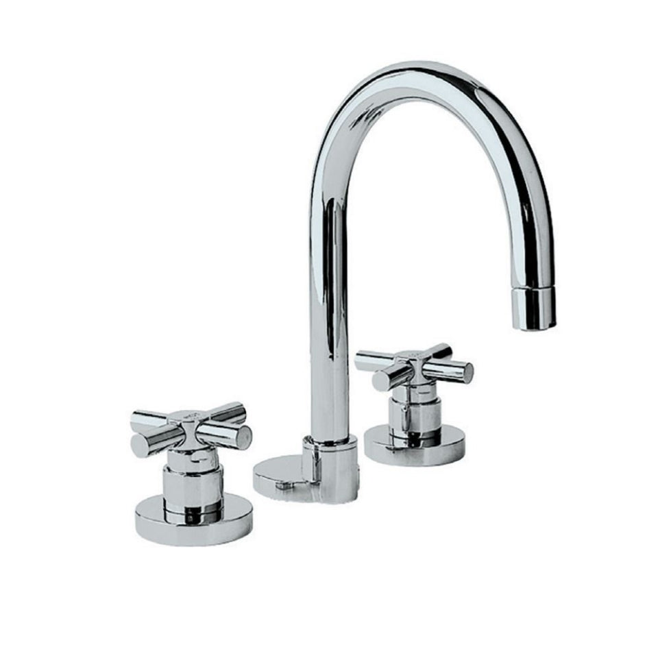 BATH TUB FILLER W/2 CONTROL COCKS & SPT - JAQUAR FAUCETS - ( CHROME - SOLO - 0x15 mm - 0inchX0.5inch )