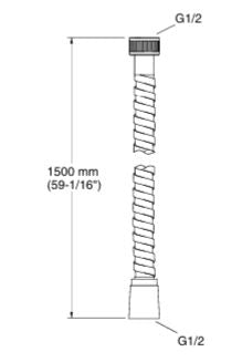 SHOWER HOSE 1.5MTR - KOHLER POPULAR - ( FRENCH GOLD - POPULAR - 0x0 mm - 0inchX0inch )