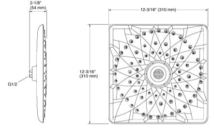 DUAL CORE SHOWERHEAD - KOHLER PREMIUM - ( BRUSHED BRONZE - PREMIUM - 0x0 mm - 0inchX0inch )