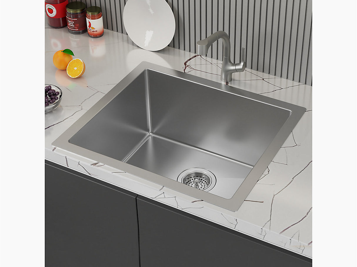 STRIVE TM SS SINGLE BOWL UNDERMOUNT FABRICATED (DEPTH 10INCH)W/STRAINER - KOHLER LUXURY - ( - LUXURY - 533x457 mm - 21.32inchX18.28inch )