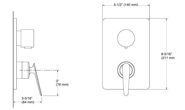 FLUENCE TM AQUA TURBO TM 360 RECESSED NON-THERMOSTATIC BATH AND SHOWER VALVE TRIM - KOHLER PREMIUM - ( VIBRANT FRENCH GOLD - PREMIUM - 0x15 mm - 0inchX0.5inch )
