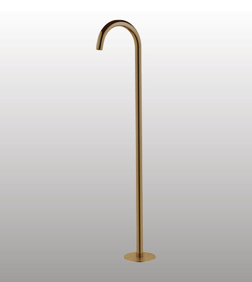 BRASS FLOOR STANDING SPOUT - AQUANT - ( BRUSHED GOLD - - 0X1140 MM - 0inchX45.6inch )