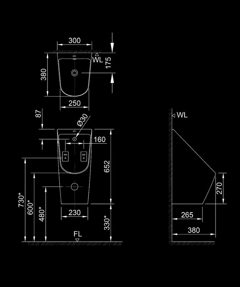 BACK INLET URINAL - GROHE - ( - G4 - EURO 2.0 - 0x15 mm - 0inchX0.5inch )