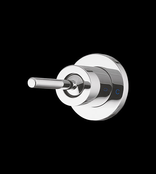 WALL MOUNTED DEUSH MIXER - AQUANT - ( POLISHED CHROME - JOYSTICK - 0x0 mm - 0inchX0inch )