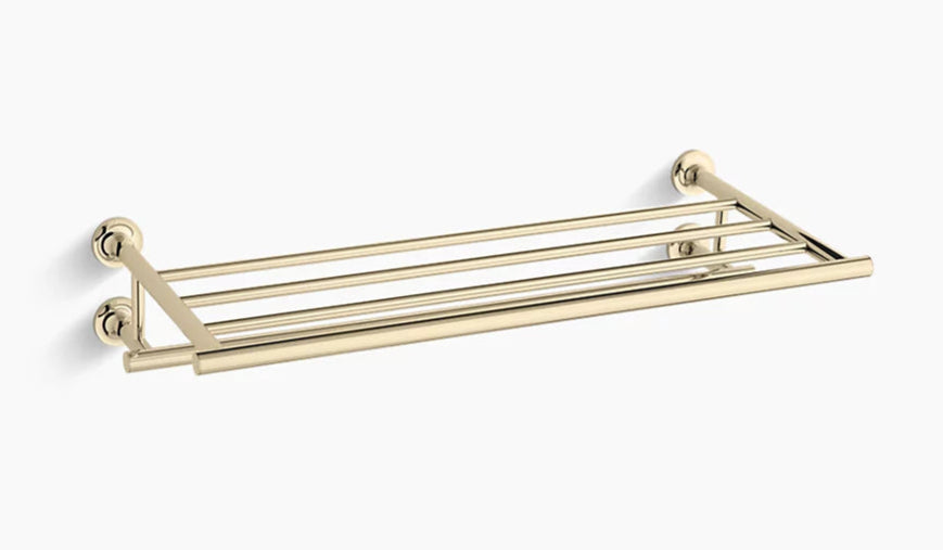 (O2S)PURIST-TOWEL SHELF - KOHLER LUXURY -  ( FRENCH GOLD - LUXURY - 0x0 mm - 0inchx0inch )