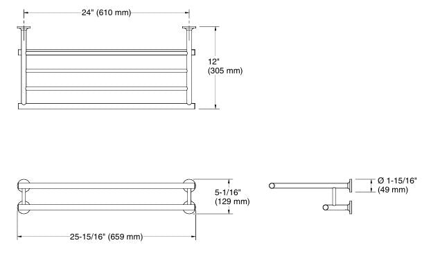 (O2S)PURIST-TOWEL SHELF - KOHLER LUXURY -  ( FRENCH GOLD - LUXURY - 0x0 mm - 0inchx0inch )