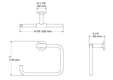 (O2S)PURIST-TOWEL RING - KOHLER LUXURY -  ( FRENCH GOLD - LUXURY - 0x0 mm - 0inchx0inch )