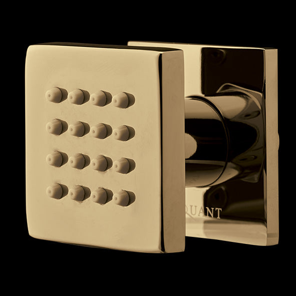BRASS BODY JET SINGLE FUNCTION - AQUANT - ( BRUSHED GOLD - CHROMOTHERAPY - 50x50 mm - 2inchX2inch )