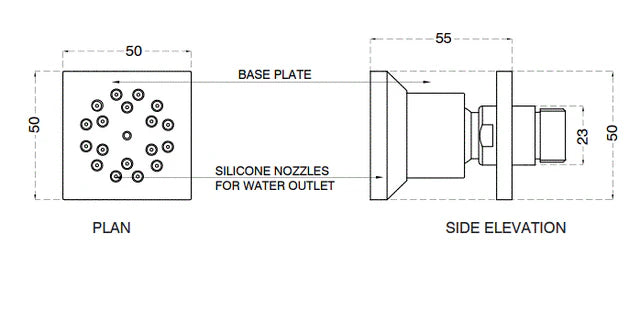 TWO FUNCTIONS BODY JET NORMAL, MIST - AQUANT - ( CHROME - - 0x0 mm - 0inchx0inch )