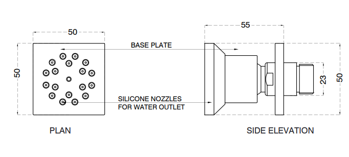 TWO FUNCTIONS BODY JET FLOW MASSAGE&MIST - AQUANT - ( GRAPHITE GRAY - - 0x0 mm - 0inchx0inch )