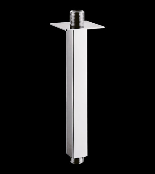 BRASS VERTICAL SQUARE SHOWER ARM - AQUANT -  ( CHROME -  - 0x200 mm - 0inchX8inch )