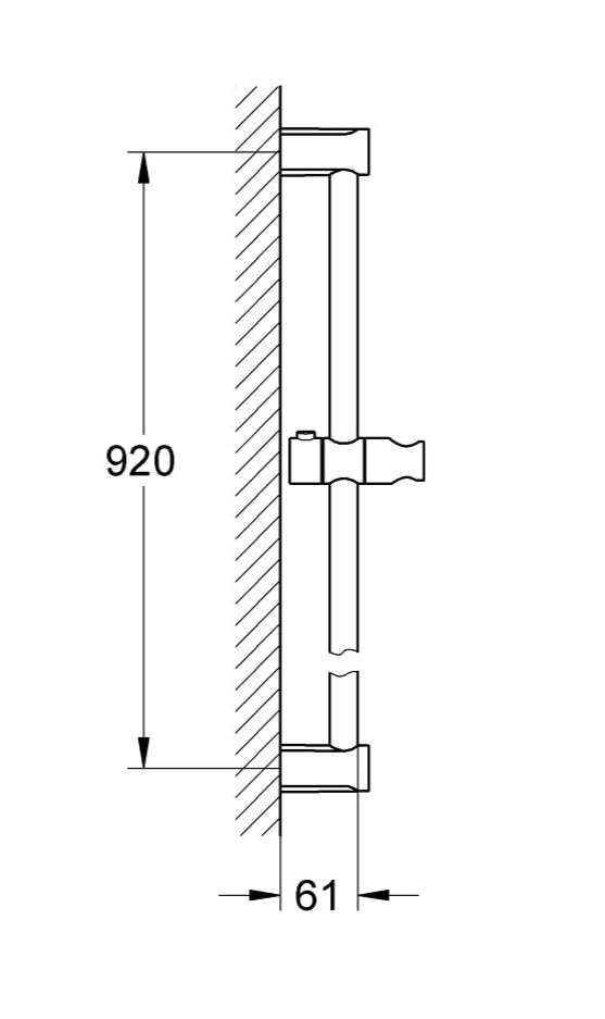 TEMPESTA COSMOPOLITAN SHOWER RAIL 900MM - GROHE -  ( CHROME - G3 - TEMPESTA - 0x15 mm - 0inchX0.6inch )