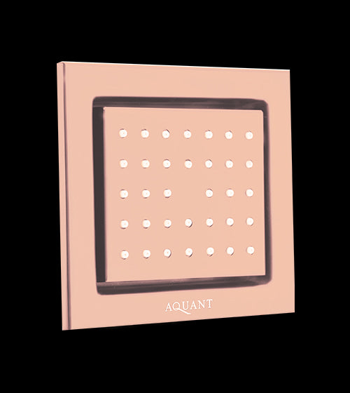BRASS BODY SHWER BUILT IN CONC.SYSTEM - AQUANT -  ( ROSE GOLD -  - 140x140 mm - 6inchX6inch )
