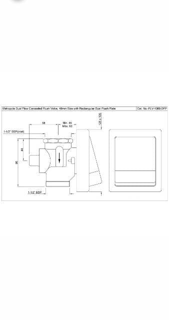 METROPOLE F/VALVE D/FLUSH RECT PLATE - JAQUAR FAUCETS -  ( GOLD DUST - FLUSH VALVE - 0x40 mm - 0inchX1.6inch )