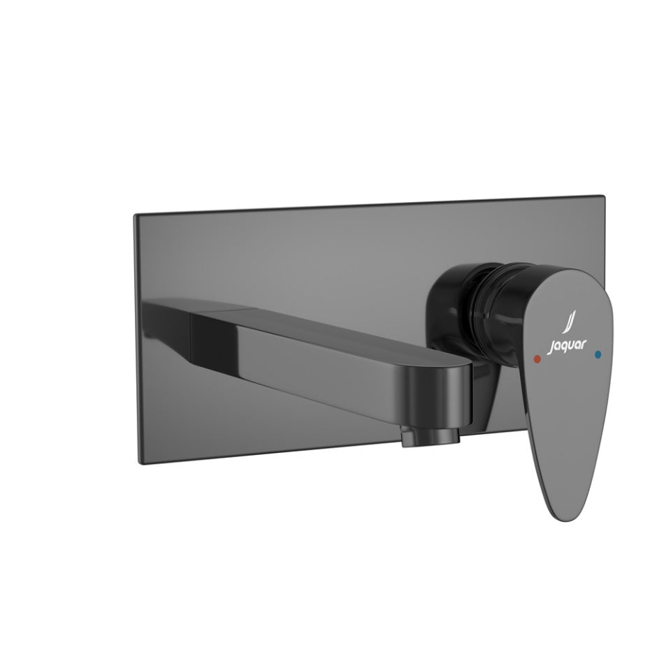 EXPOSED PART KIT OF SINGLE LEVER BASIN MIXER WALL MOUNTED - JAQUAR FAUCETS - ( BLACK CHROME - VIGNETTE PRIME - 0x15 mm - 0inchX0.5inch )