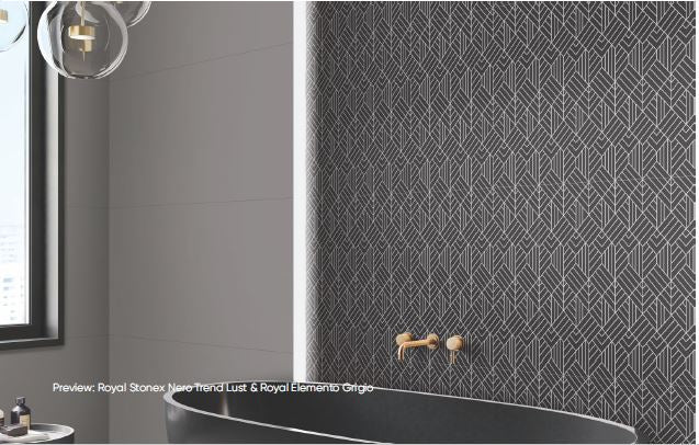 ROYAL STONEX NERO TREND LUST HL - CREANZA - ( - CREANZA EVOQ ART - 1200x600 mm - 48inchX24inch )