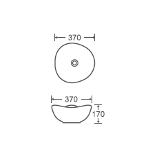 COUNTER TOP WASH BASIN - BETTER LIVING -  (  - ARC - 370x370 mm - 14.8inchX14.8inch )