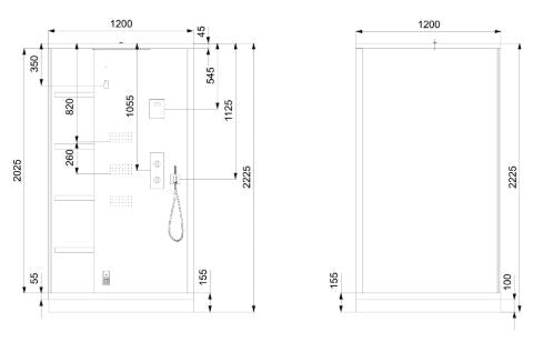 QUADRO STEAM BATH CABIN - ARTIZE WELLNESS - (GREY - - 0x0 mm - 0inchx0inch)