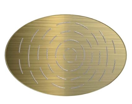 MAZE OVAL 13.5 X 8.5 - JAQUAR FAUCETS - ( GOLD DUST - OVERHEAD SHOWER - 15x340 mm - 0.5inchX13.5inch )