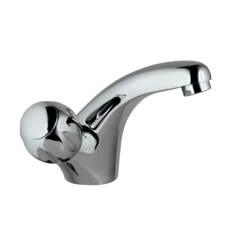 SWAN NECK TAP LEFT - JAQUAR FAUCETS - ( CHROME - CLARION QUARTER TURN - 0x15 mm - 0inchX0.5inch )