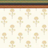 DAMASK LOTUS BORDER 2 MATT - SIMPOLO-TILES - ( - TINY TILE MATT - 198x198 mm - 7.8inchX7.8inch )