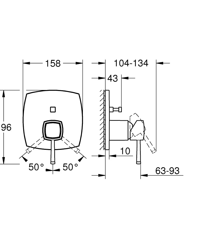 GRANDERA SINGLE-LEVER SHOWER MIXER WITH 2-WAY DIVERTER TRIM- GROHE - ( WARM SUNSET - G5 - GRANDERA - 0x15 mm - 0inchX0.5inch )