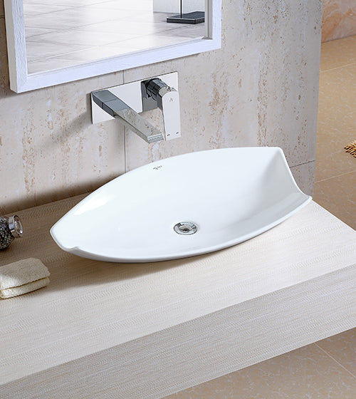 TABLE MOUNTED WASH BASIN - AQUANT - ( WHITE - - 730x370 mm - 29.2inchX14.8inch )