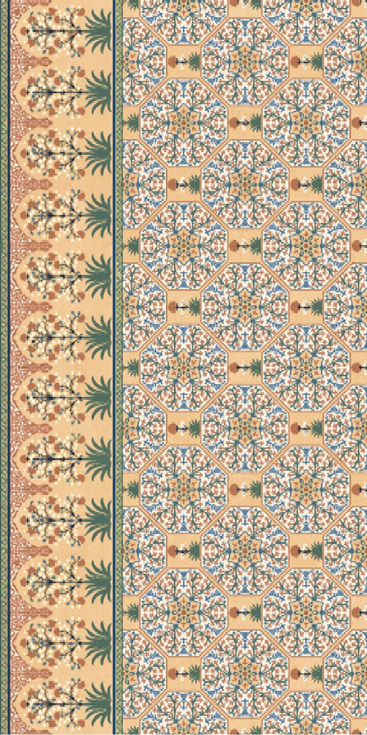 JURASIC AREBIC DECOR 2 HL - INDIAN TILES - ( - CRIST DECOR - 1200x600 mm - 48inchX24inch)