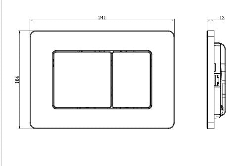 ABS FLUSH PLATE - AQUANT - ( CHROME - - 0x0 mm - 0inchx0inch )