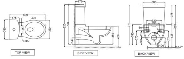 EWC W/M EX W/S.C+CIST+FIT(2PC SET)- JAQUAR SWARE - ( WHITE - CONTINENTAL - 0x0 mm - 0inchX0inch )