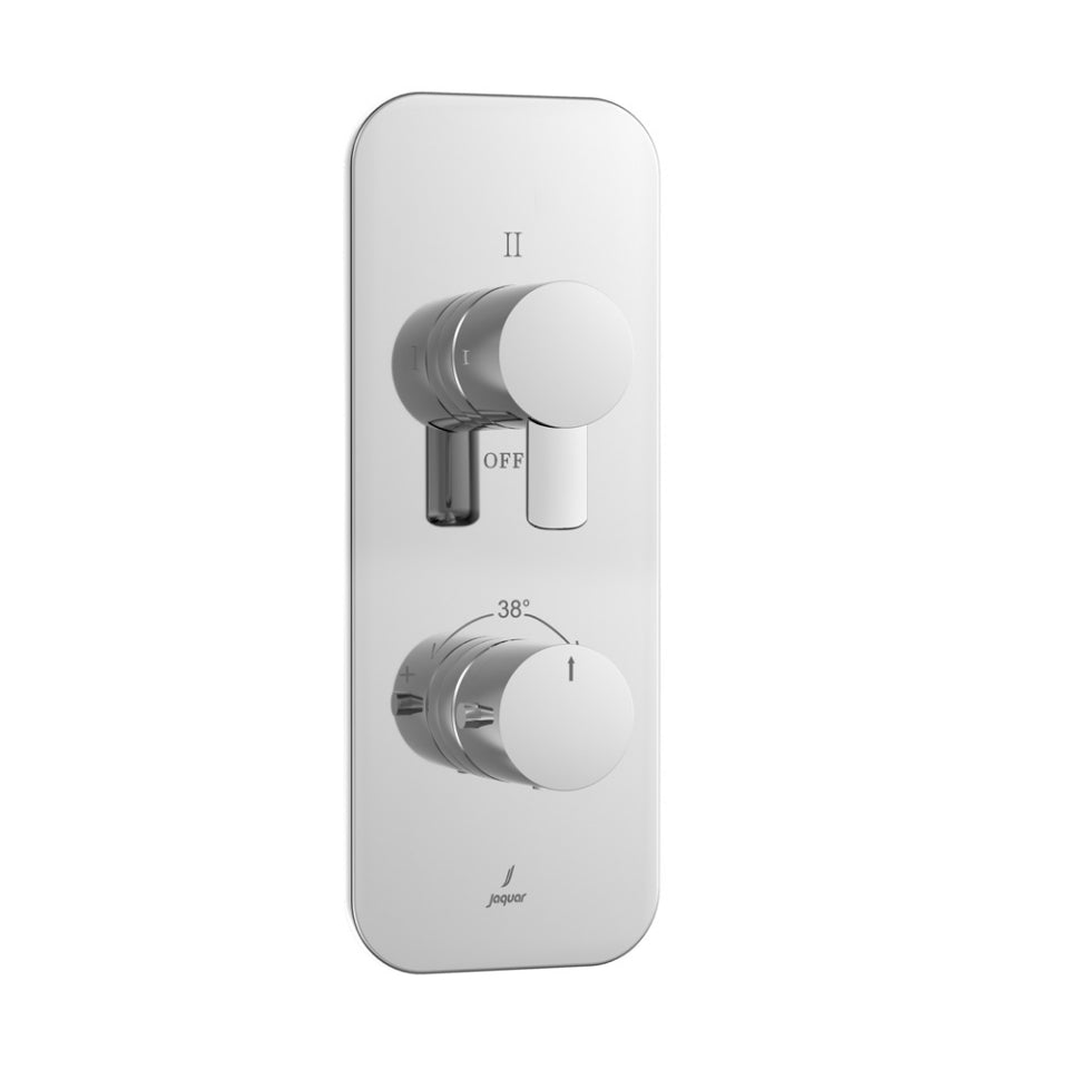 AQUAMAX EXPOSED PART KIT OF THERMOSTATIC SHOWER MIXER WITH 3-WAY OUTLET & SLEEVE (COMPATIBLE WITH ALD-3N OR ALD-3NE)- JAQUAR FAUCETS - ( CHROME - FUSION PRIME - 0x0 mm - 0inchX0inch )