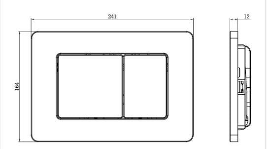 SS FLUSH PLATE - AQUANT - ( GRAPHITE GREY - - 0x0 mm - 0inchx0inch )