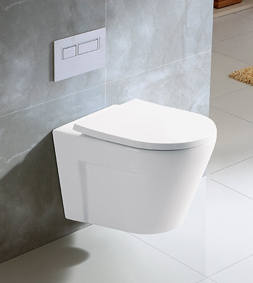 WALL HUNG WC WITH SOFT CLOSE UF SLIM SEAT COVER - AQUANT -  ( WHITE -  - 510x420x370 mm - 20.4inchX16.8inchX14.8inch )