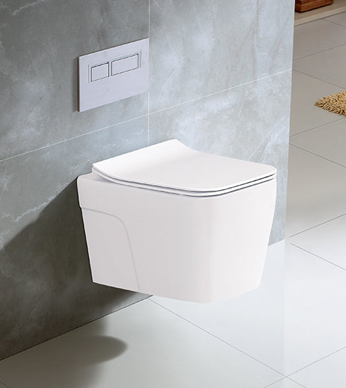 WALL HUNG SWIRL FLUSHING WC W/UF S/C ( BOLT DISTANCE 7INCH) - AQUANT - ( WHITE - - 0x0 mm - 0inchx0inch )