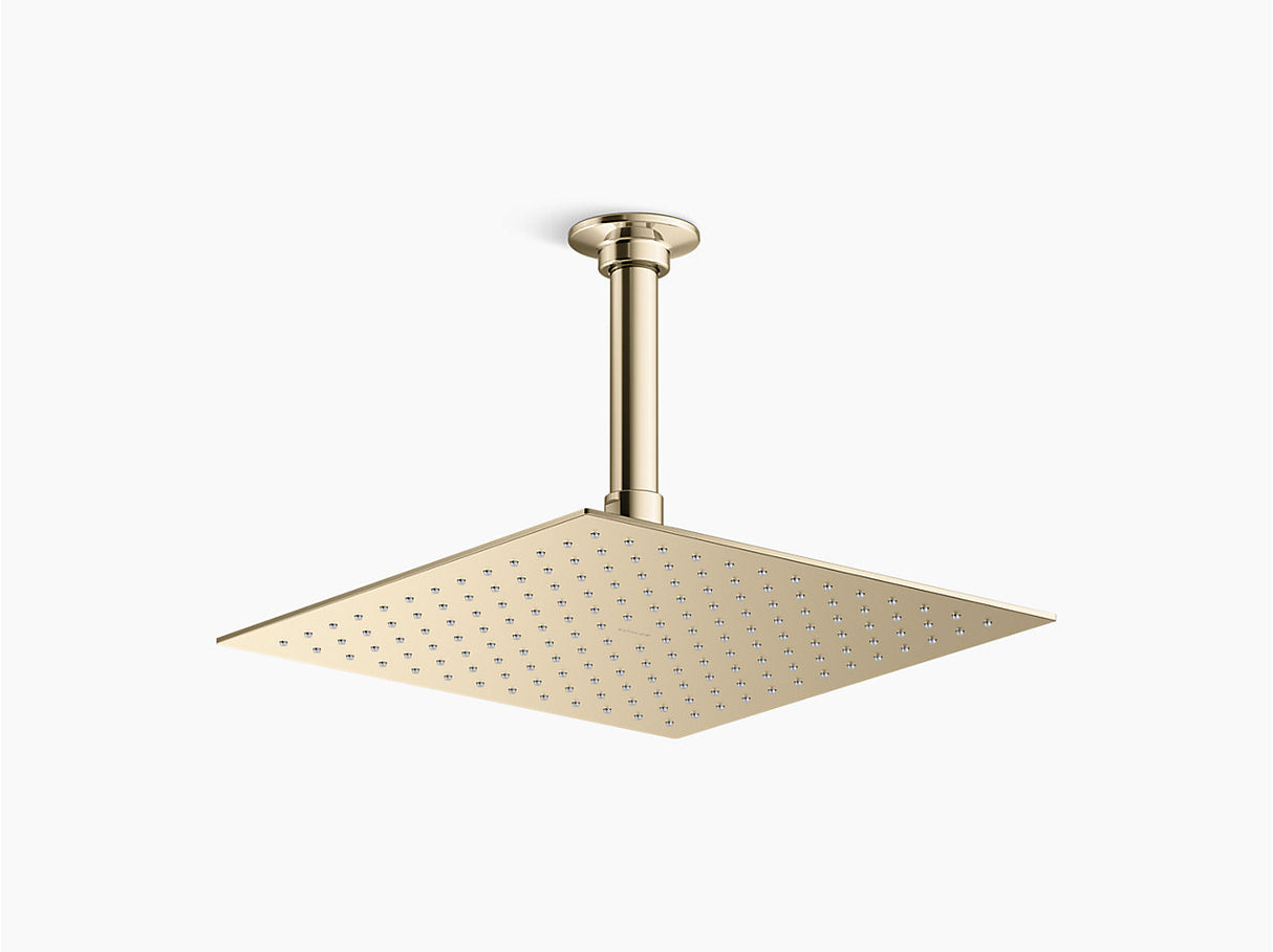 SQUARE RAINDUET EDGE HEADSHOWER - KOHLER PREMIUM - ( VIBRANT FRENCH GOLD - PREMIUM - 254x254 mm - 10.16inchX10.16inch )