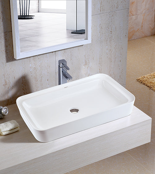 ART WASH BASIN - AQUANT - ( WHITE - - 750x400 mm - 30inchX16inch )