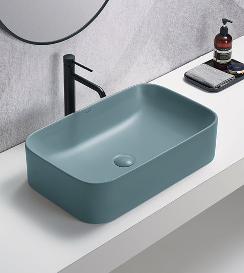 TABLE MOUNTED WASH BASIN - AQUANT -  ( SEAFOAM GREEN -  - 610x380 mm - 24.4inchX15.2inch )
