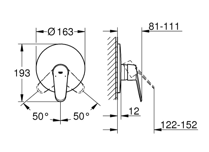 EURODISC COSMOPOLITAN 1-HANDLE SHOWER MIXER - GROHE -  ( CHROME - G4 - EURODISC - 0x0 mm - 0inchX0inch )