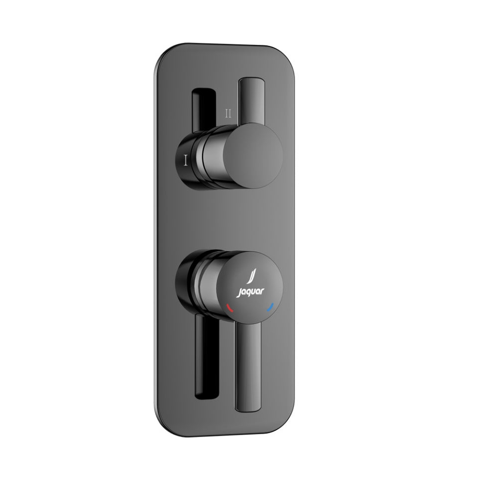 AQUAMAX EXPOSED PART KIT OF SINGLE LEVER SHOWER MIXER WITH 3-WAY OUTLET & SLEEVE (COMPATIBLE WITH ALD-783N)- JAQUAR FAUCETS - ( BLACK CHROME - FUSION - 0x15 mm - 0inchX0.5inch )