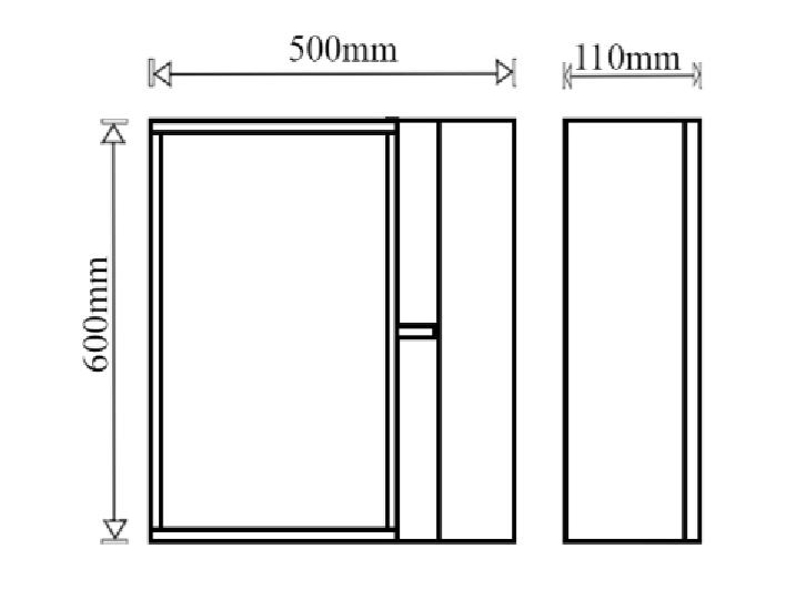 TR 3115 - 50 CARARA WHITE MIRROR CABINET - GERMA - ( - CARARA WHITE - 500x110x600 mm - 20inchX4.4inchX24inch)