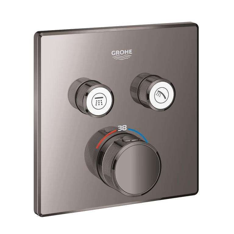 GROHTHERM SMARTCONTROL THERMOSTAT FOR CONCEALED INSTALLATION WITH 2 VALVES - GROHE - ( HARD GRAPHITE - G5 - GROHTHERM - 0x15 mm - 0inchX0.5inch )