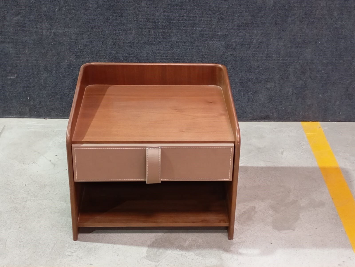 BED SIDE TABLE WALNUT - FURNITURE - ( - BUENA CASA - 558x558x457 mm - 22.32inchX22.32inchX18.28inch)