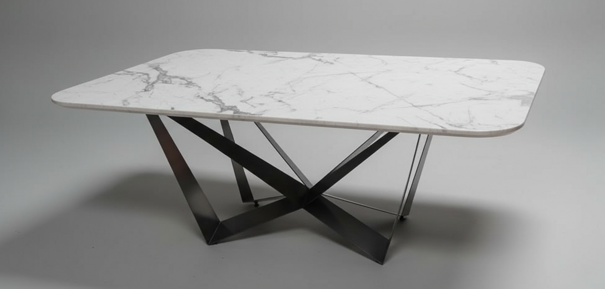 GW3603, 6 SEATER DINNING TABLE W/DINING BASE & TOP - FURNITURE - (PT9970 + TEQL - BUENA CASA - 1981x1117x737 mm - 79.24inchX44.68inchX29.48inch)