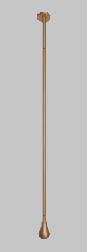 EXTENSION PIPE 500 MMFOR CEILING MOUNTED BASIN SPOUT - AQUANT - ( BRUSHED ROSE GOLD - - 500x0 mm - 20inchX0inch )