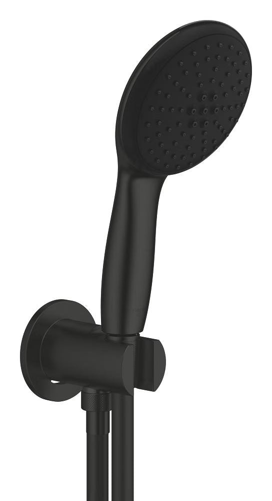 TEMPESTA 110 HAND SHOWER SET WITH 2 SPRAYS, WALL BRACKET & HOSE 1500MM - GROHE - ( MATTE BLACK - G3 - TEMPESTA - 0x15 mm - 0inchX0.5inch )