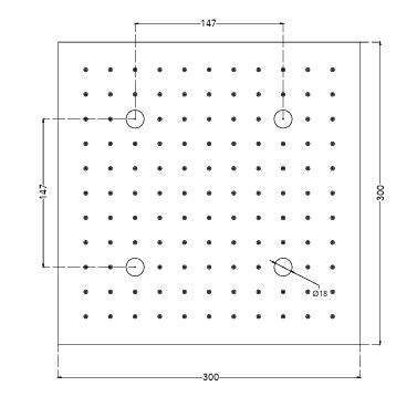 CEILING SHOWER (4MIST+RAIN) - HINDWARE FAUCETS - ( POLISHED CHROME - SHOWER - 300x300 mm - 12inchX12inch )