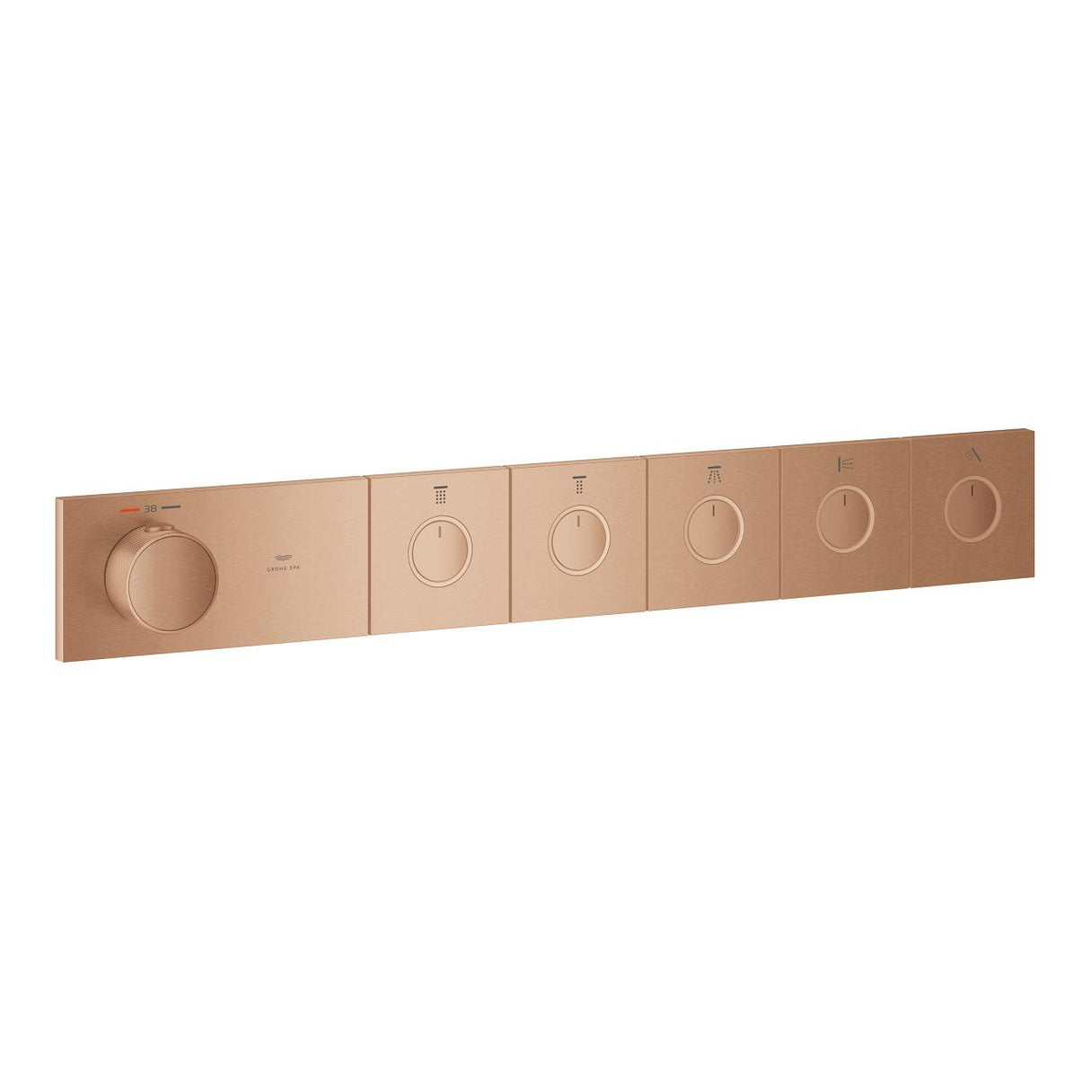 GROHTHERM AQUA TILES THERMOSTAT FOR CONCEALED INSTALLATION WITH 5 VALVES - GROHE - (BRUSHED WARM SUNSET - GROHE - 0x15 mm - 0inchX0.5inch)